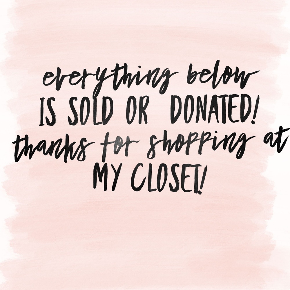 Sold or Donated